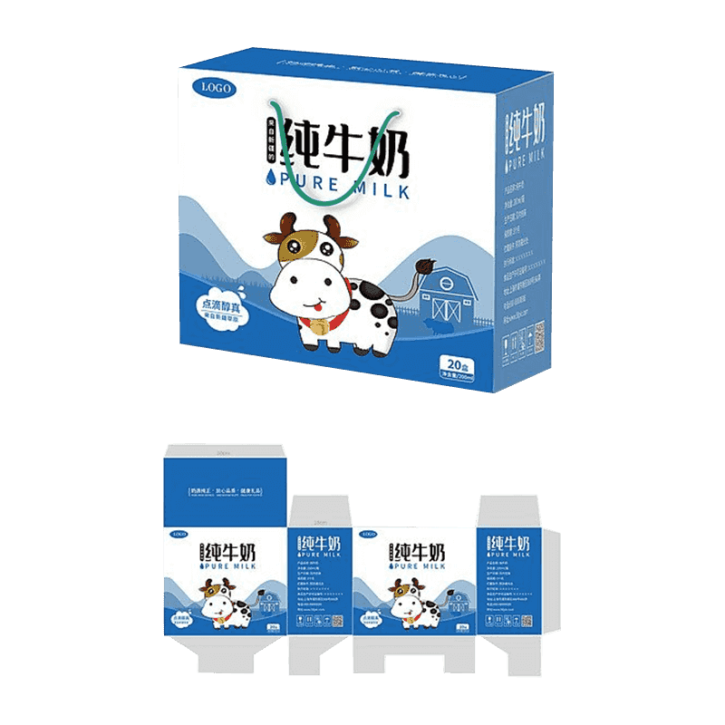 Milchverpackungskartons aus Wellpappe