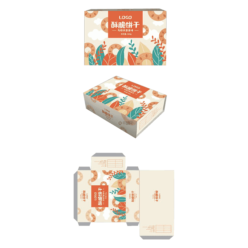 Verpackungskartons für Kekse aus Wellpappe