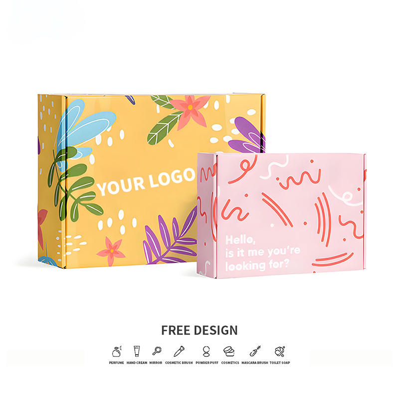 Bunte Naturwellpappe-Kosmetikverpackungsboxen