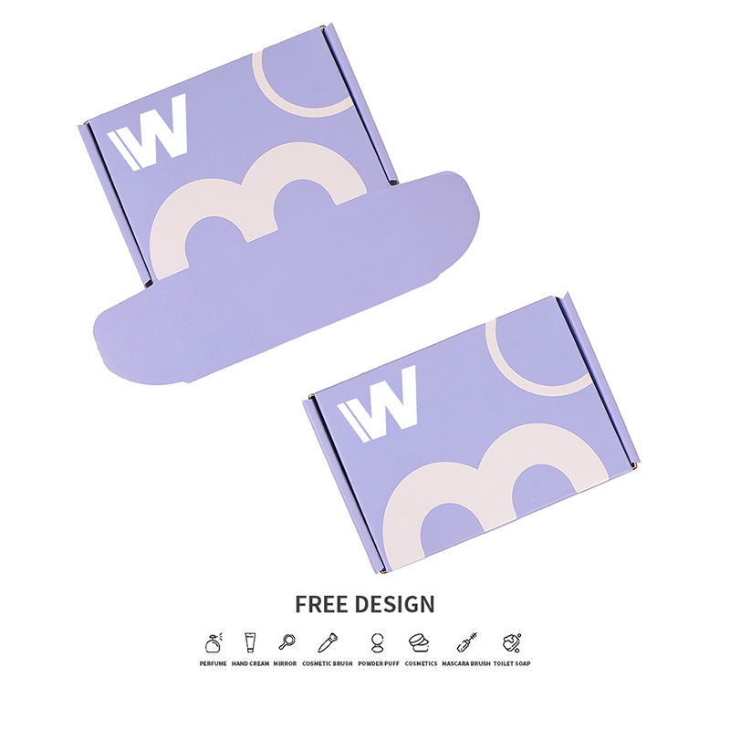 Lavendelviolette Kosmetikverpackungen aus Wellpappe