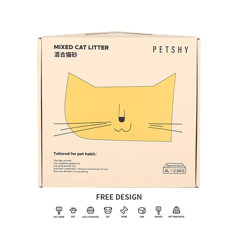 Verpackungsboxen für Katzenstreu aus Wellpappe