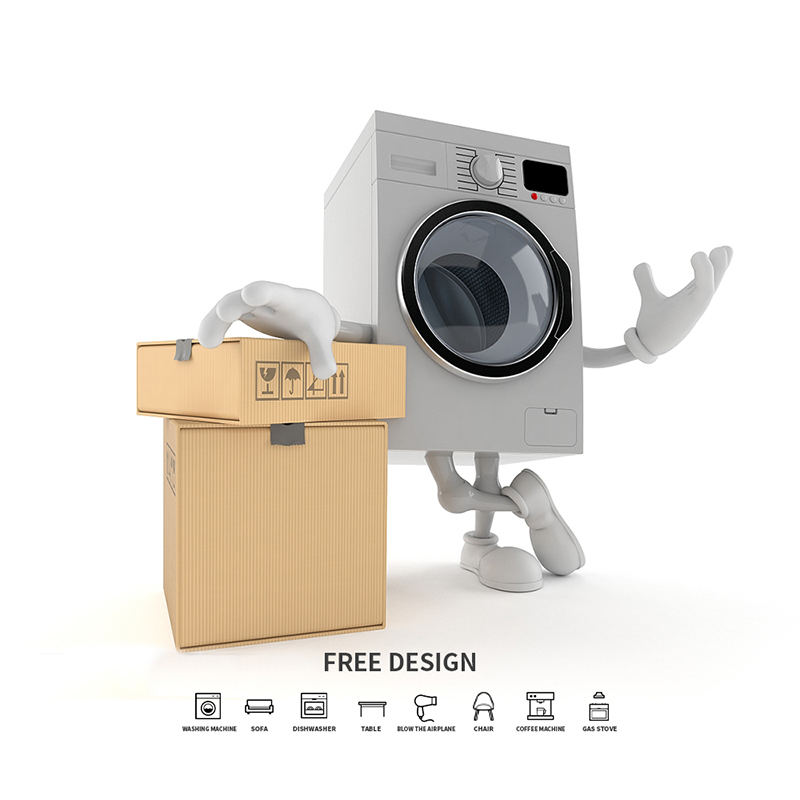 Verpackungskartons für Waschmaschinen aus Wellpappe