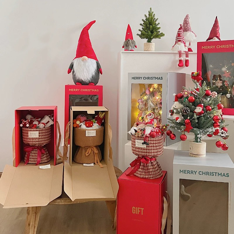 Transparente Blumen-Geschenkboxen mit festlichem Thema